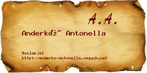 Anderkó Antonella névjegykártya